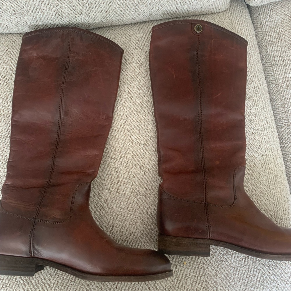 Frye Brown Leather Boots 8.5: Barely worn